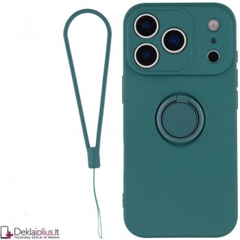 Guminis dėklas su žiedu - žalias (Apple Iphone 17 Pro/Iphone 18 Pro) Guminis dėklas su žiedu - žalias (Apple Iphone 17 Pro/Iphone 18 Pro)